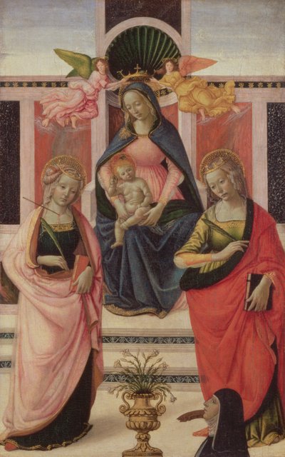 Virgin and Child Enthroned with St. Ursula and St. Catherine, 1480-1500 by Domenico Ghirlandaio